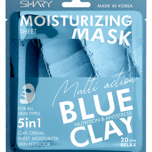 Υφασμάτινη Κρέμα-Μάσκα Ενυδάτωσης 5 σε 1 "BLUE CLAY"