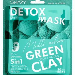 Υφασμάτινη Μάσκα Καθαρισμού 5 σε 1 "GREEN CLAY"