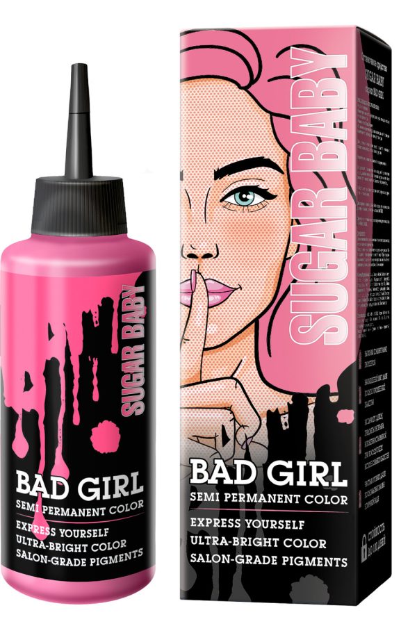 Κρέμα Μαλλιών με Χρώμα - Sugar Baby (pastel pink) BAD GIRL