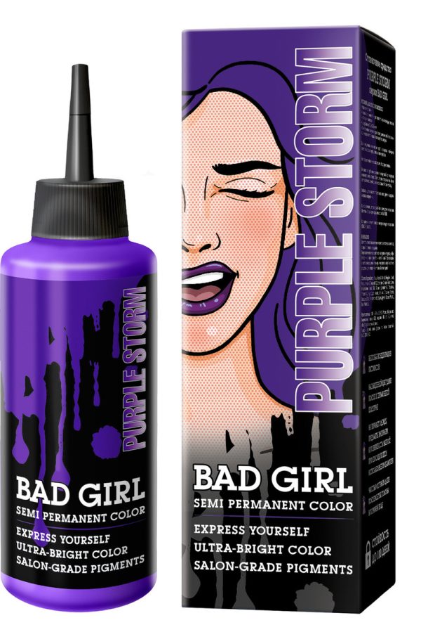 Κρέμα Μαλλιών με Χρώμα - Purple Storm (μωβ) BAD GIRL